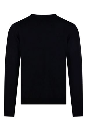 Maglione in lana merino extrafine nero ROBERTO COLLINA | 253M01001M0109